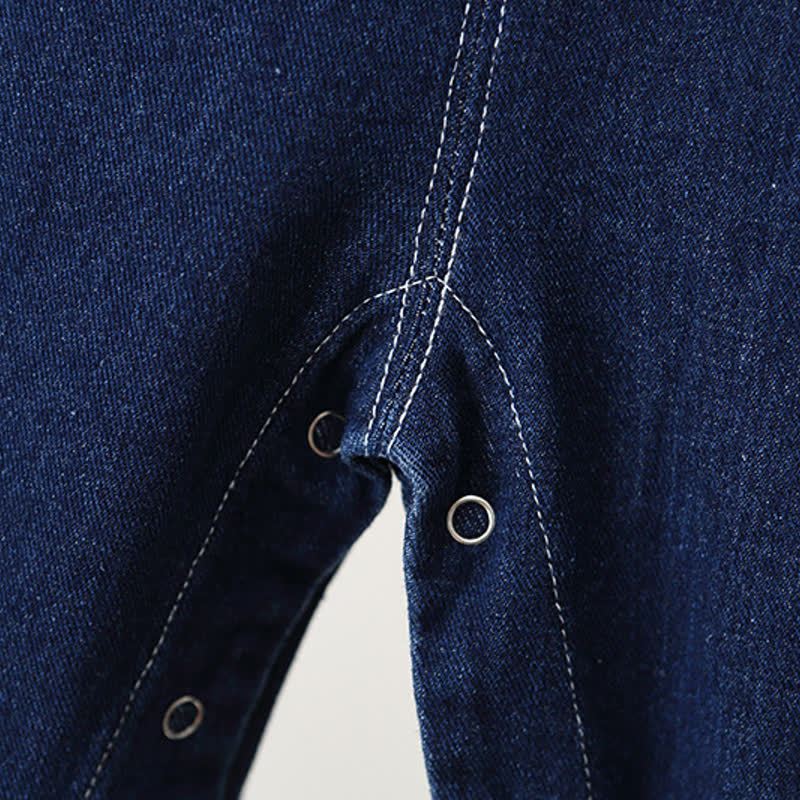 Baby Toddler Vintage Indigo Denim Pocket Overalls - image 7