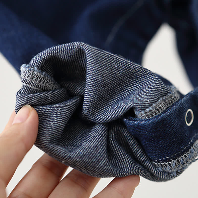 Baby Toddler Vintage Indigo Denim Pocket Overalls - image 10