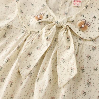 Toddler Girl Long Sleeve Floral Blouse and Denim Pants 2-piece Set - image 5