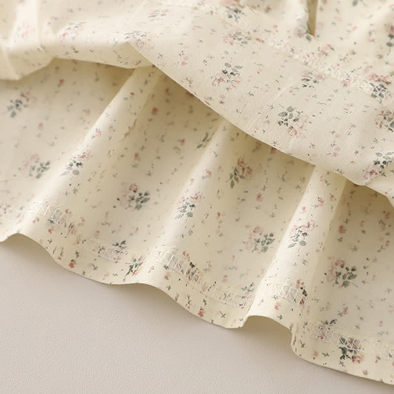 Toddler Girl Long Sleeve Floral Blouse and Denim Pants 2-piece Set - image 9
