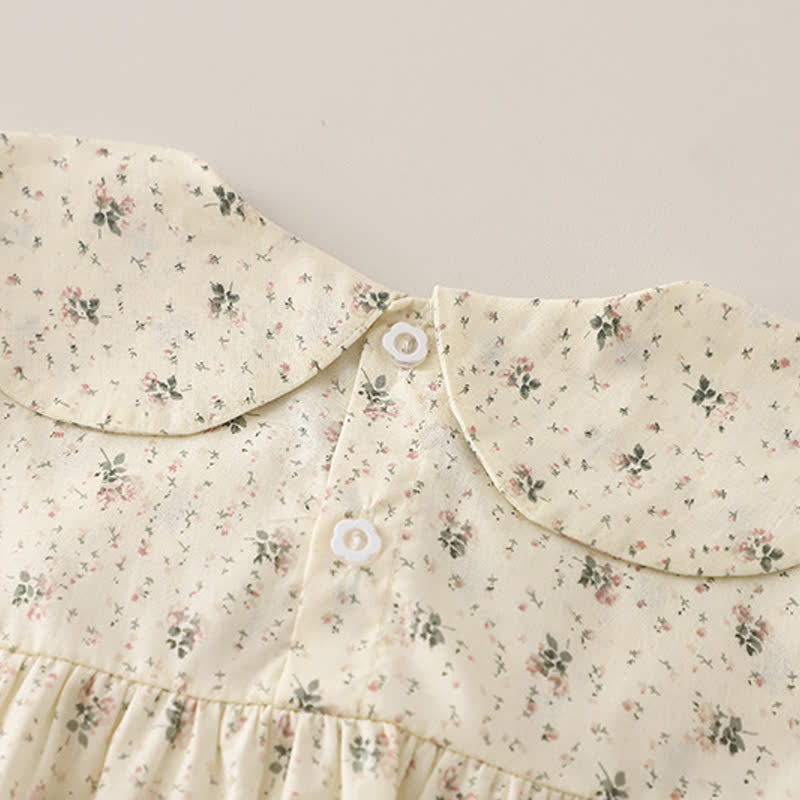 Toddler Girl Long Sleeve Floral Blouse and Denim Pants 2-piece Set - image 7