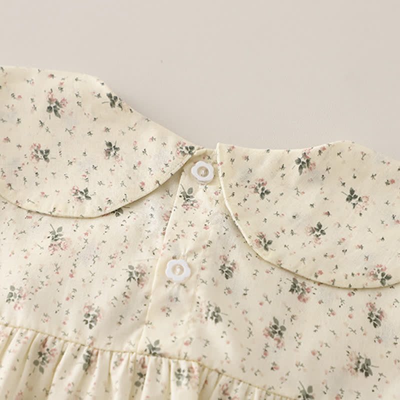 Toddler Girl Long Sleeve Floral Blouse and Denim Pants 2-piece Set - image 7