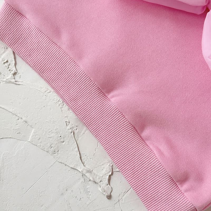 Baby Pink Bow Sweatshirt and Polka Dot Leggings Set - image 5