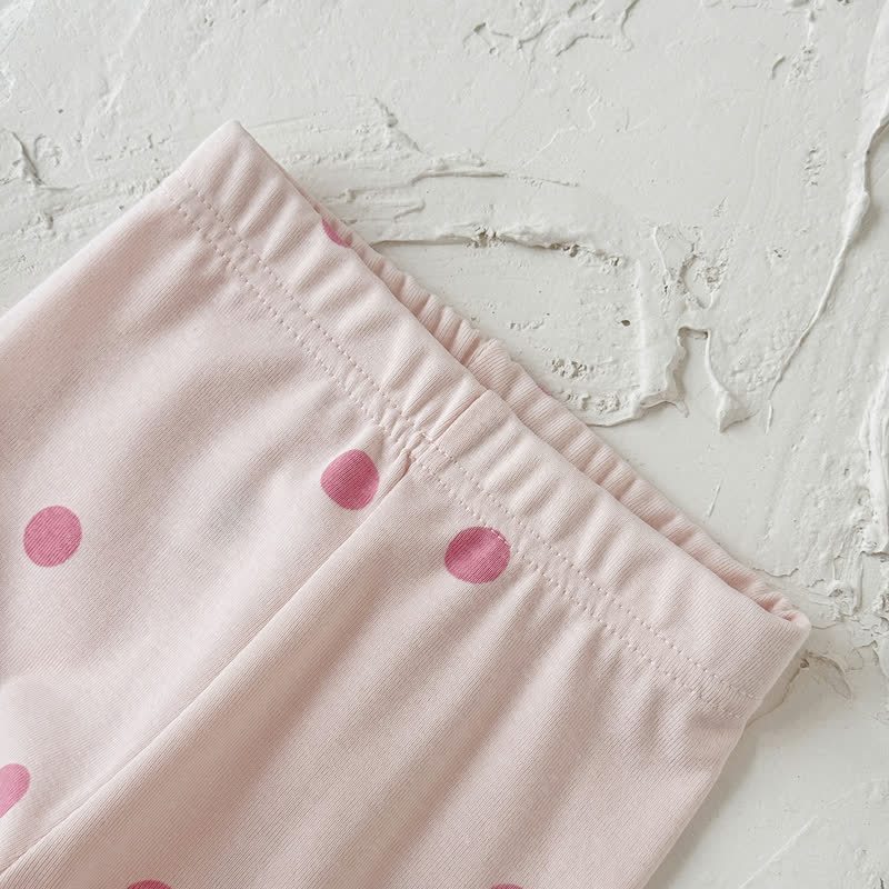 Baby Pink Bow Sweatshirt and Polka Dot Leggings Set - image 7