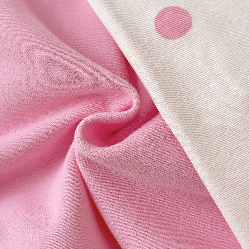 Baby Pink Bow Sweatshirt and Polka Dot Leggings Set - image 6