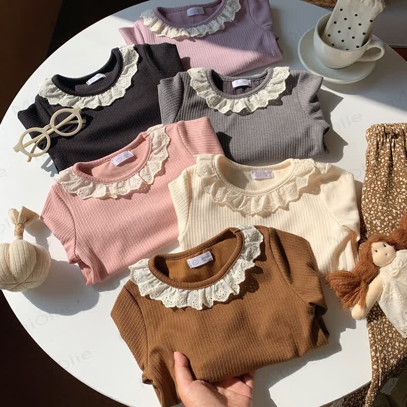 Toddler Girl Ruffle Lace Long Sleeve Shirt - image 2