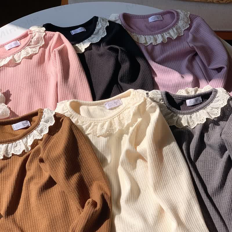 Toddler Girl Ruffle Lace Long Sleeve Shirt - image 3