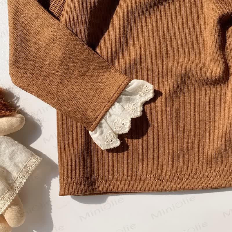 Toddler Girl Ruffle Lace Long Sleeve Shirt - image 14