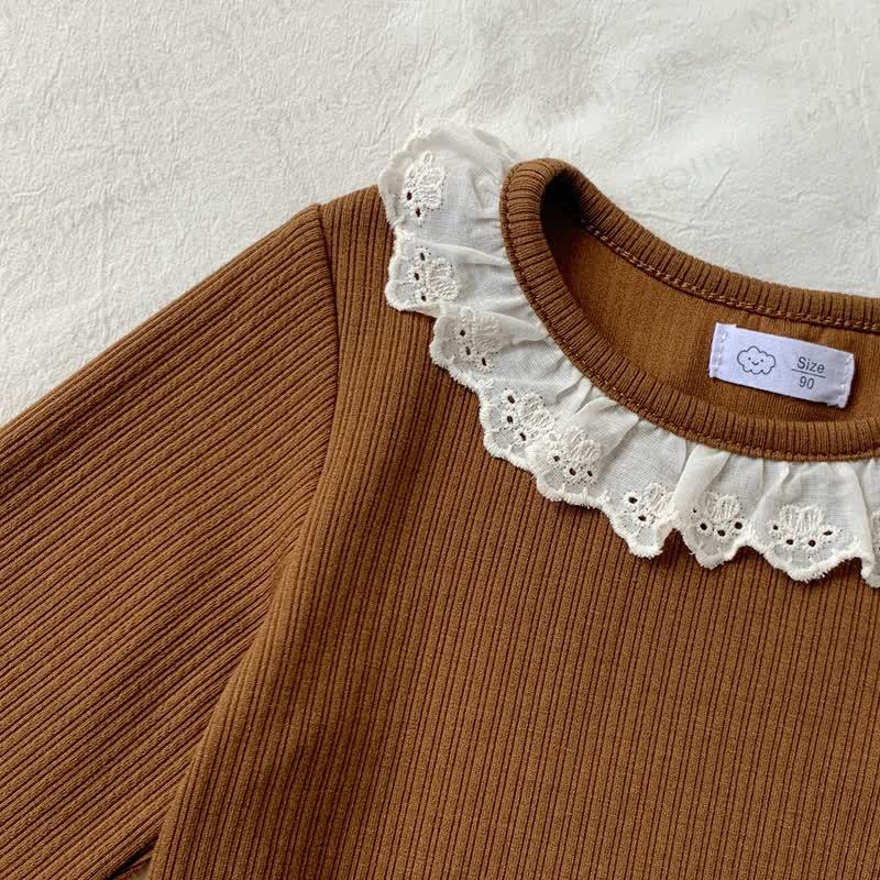 Toddler Girl Ruffle Lace Long Sleeve Shirt - image 11