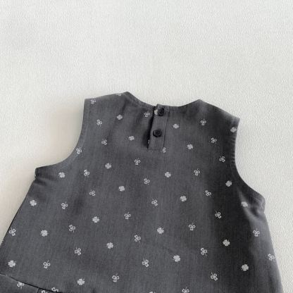 Toddler Baby Girl Solid Peter Pan Collar Bow Shirt & Bow Floral Sleeveless Dress - image 13