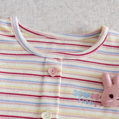 Toddler Girl Stripe Bunny Knit Shirt - image 5