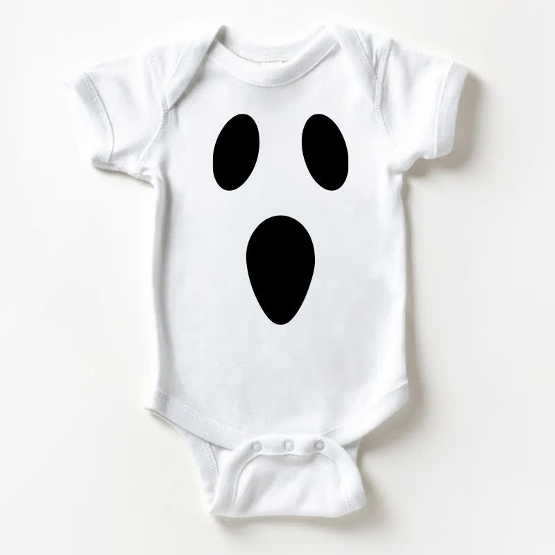Baby Funny Face White Bodysuit - White - 18-24M - image 1