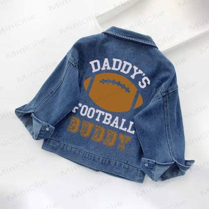 DADDY'S FOOTBALL BUDDY Toddler Kid Denim Jacket - image 3