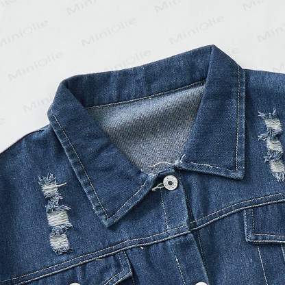 Toddler Kid Ladybug Floral Print Denim Jacket - image 4