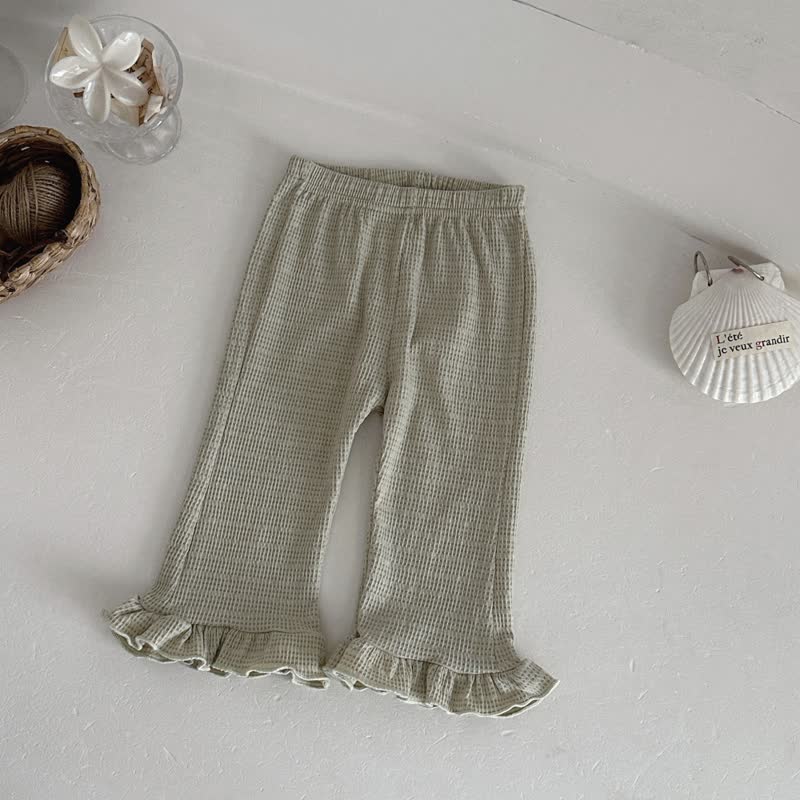 Baby Toddler Textured Ruffle Trim Cardigan and Pants Set - image 7