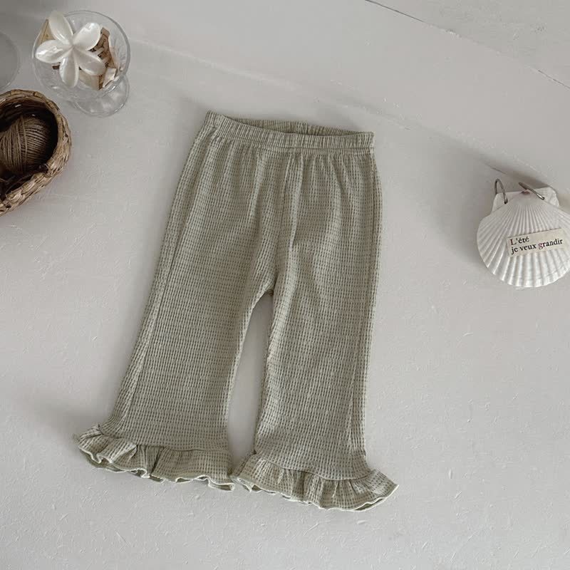 Baby Toddler Textured Ruffle Trim Cardigan and Pants Set - image 7