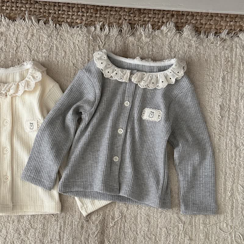 Baby Toddler Girl Ribbed Ruffle Collar Top and Flare Pants Set - image 4