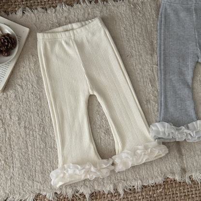 Baby Toddler Girl Ribbed Ruffle Collar Top and Flare Pants Set - image 7