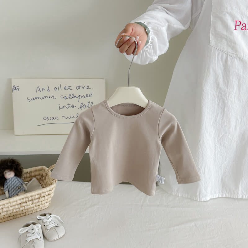 Baby Solid Color Ribbed Top or Halloween Themed Overalls with Hat - Beige Tee - 18-24M - image 6