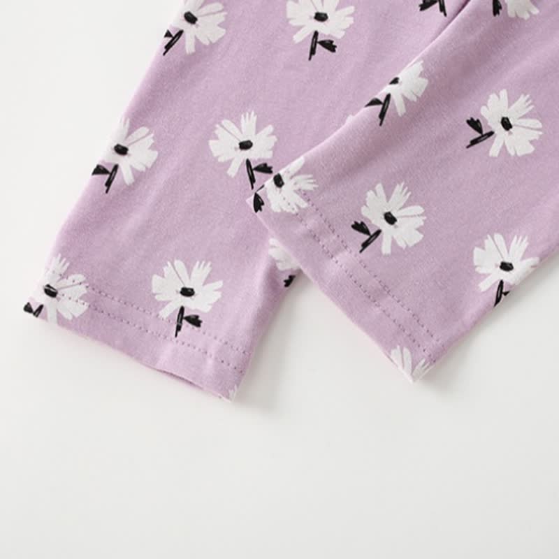 Toddler Girls Purple Daisy Print Sweatshirt and Pants Set - image 6