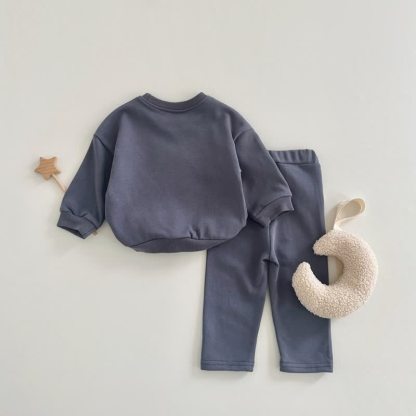 Baby Rainbow Cloud Applique Sweatshirt and Pants Set - image 4