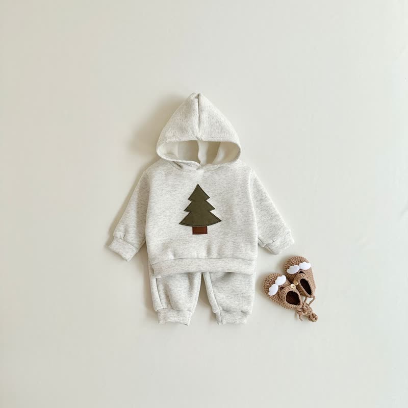 Baby Toddler Tree Applique Hoodie and Jogger Set - White - 4Y - image 2