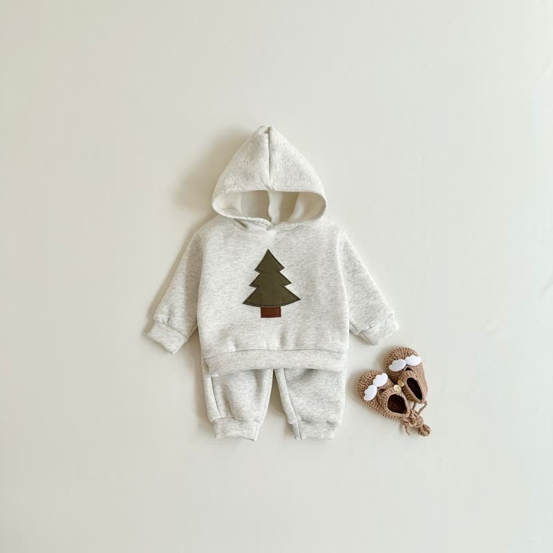 Baby Toddler Tree Applique Hoodie and Jogger Set - White - 4Y - image 2