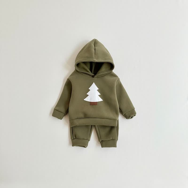 Baby Toddler Tree Applique Hoodie and Jogger Set - Green - 4Y - image 4