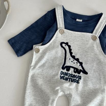 DINOSAUR VENTURE Baby Long Sleeve Tee and Overalls Set - image 5