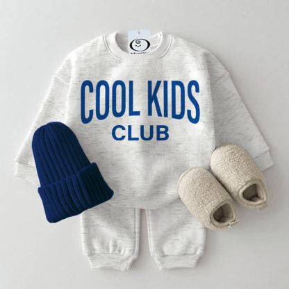 COOL KIDS CLUB Baby Light Grey Sweatshirt 2-piece Set - Light Grey - 2-3T - image 1