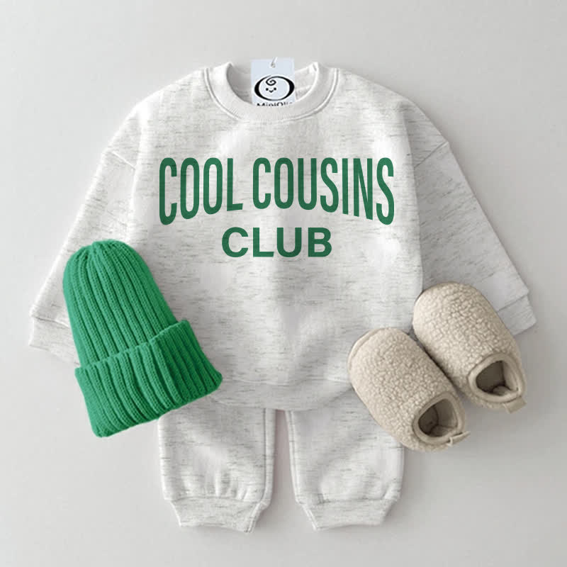 COOL COUSINS CLUB Baby Light Grey Sweatshirt 2-piece Set - Light Grey - 2-3T - image 1
