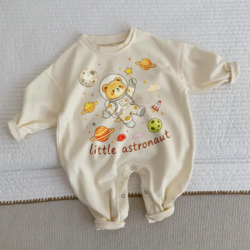 LITTLE ASTRONAUT Baby Toddler Bear Beige Romper - Beige - 2-3T - image 1