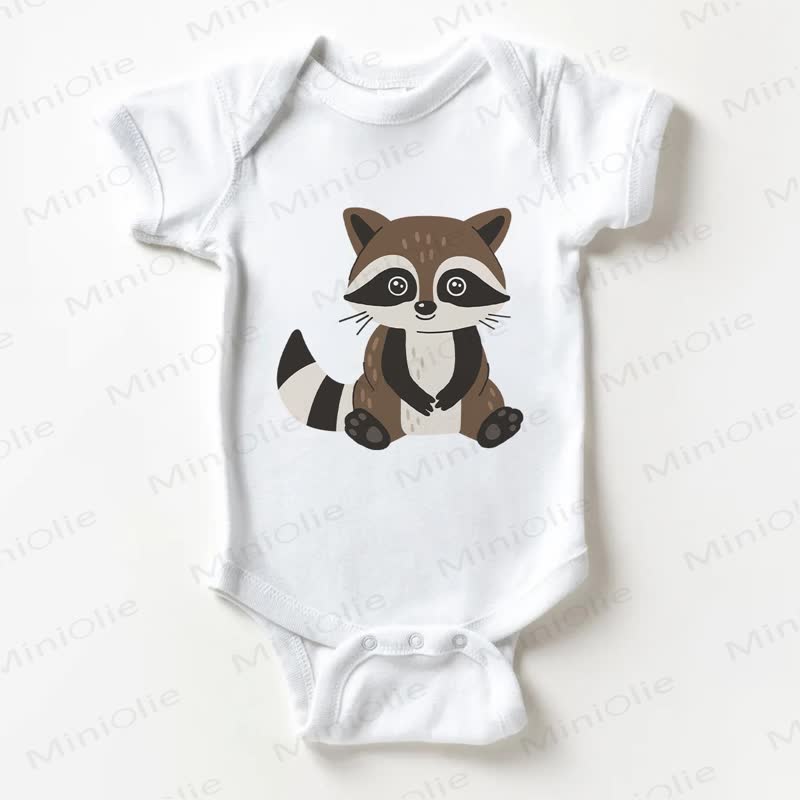Baby Raccoon White Bodysuit - White - 18-24M - image 1