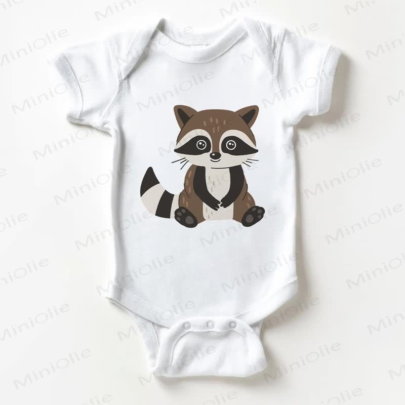 Baby Raccoon White Bodysuit - White - 18-24M - image 1