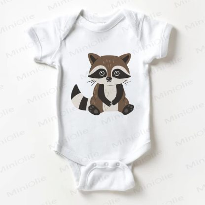 Baby Raccoon White Bodysuit - White - 18-24M - image 1