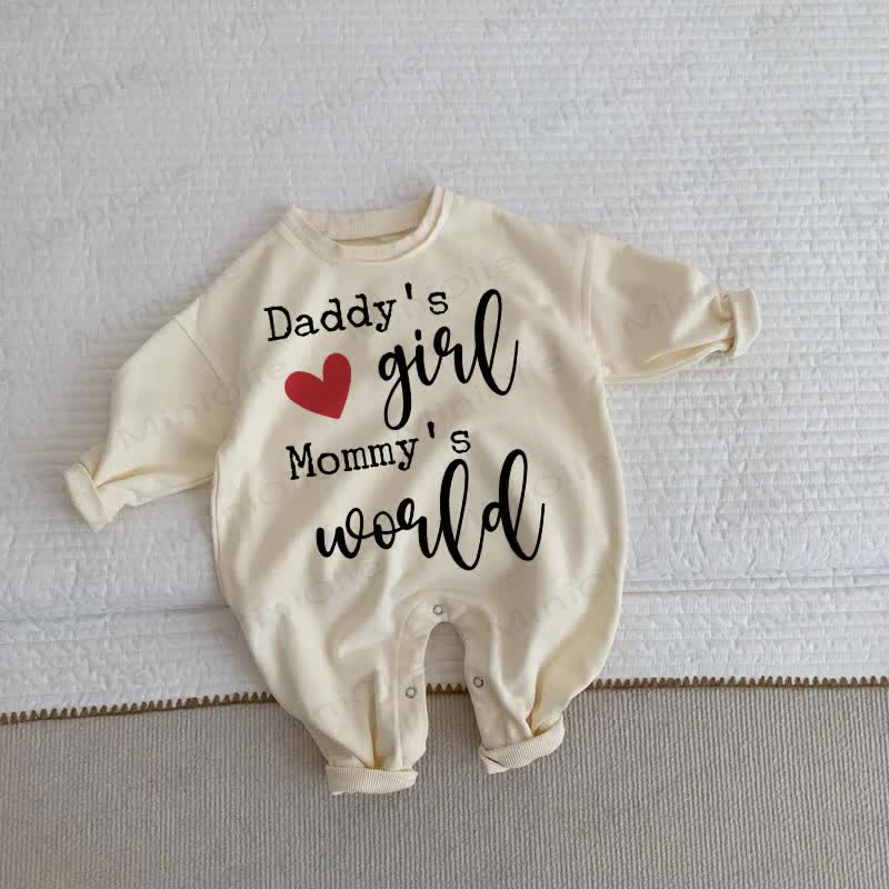 DADDY'S GIRL MOMMY' WORLD Baby Beige Romper - Beige - 2-3T - image 1