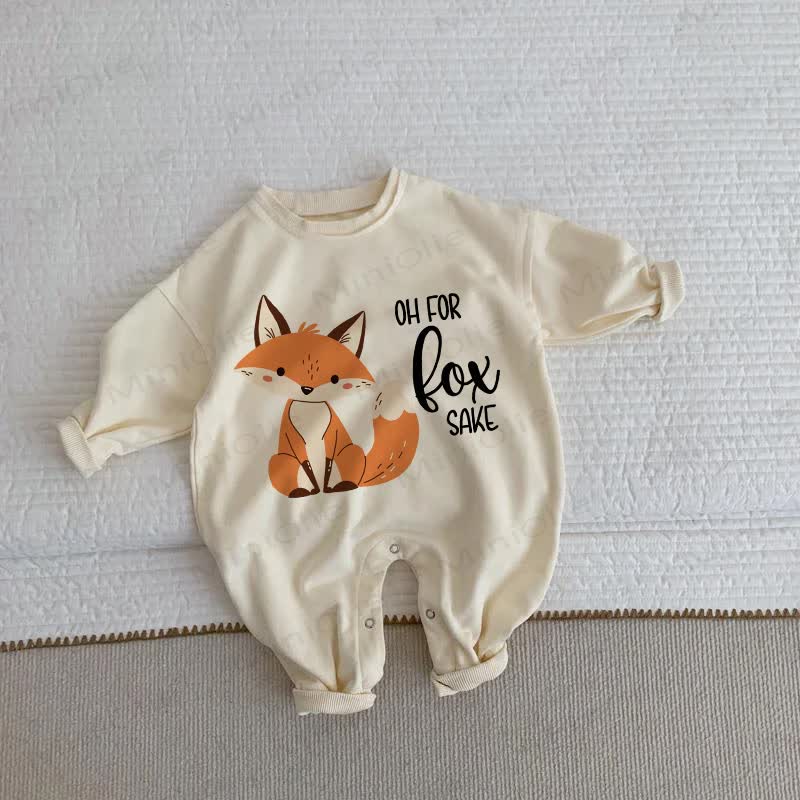 OH FOR FOX SAKE Baby Beige Romper - Beige - 2-3T - image 1