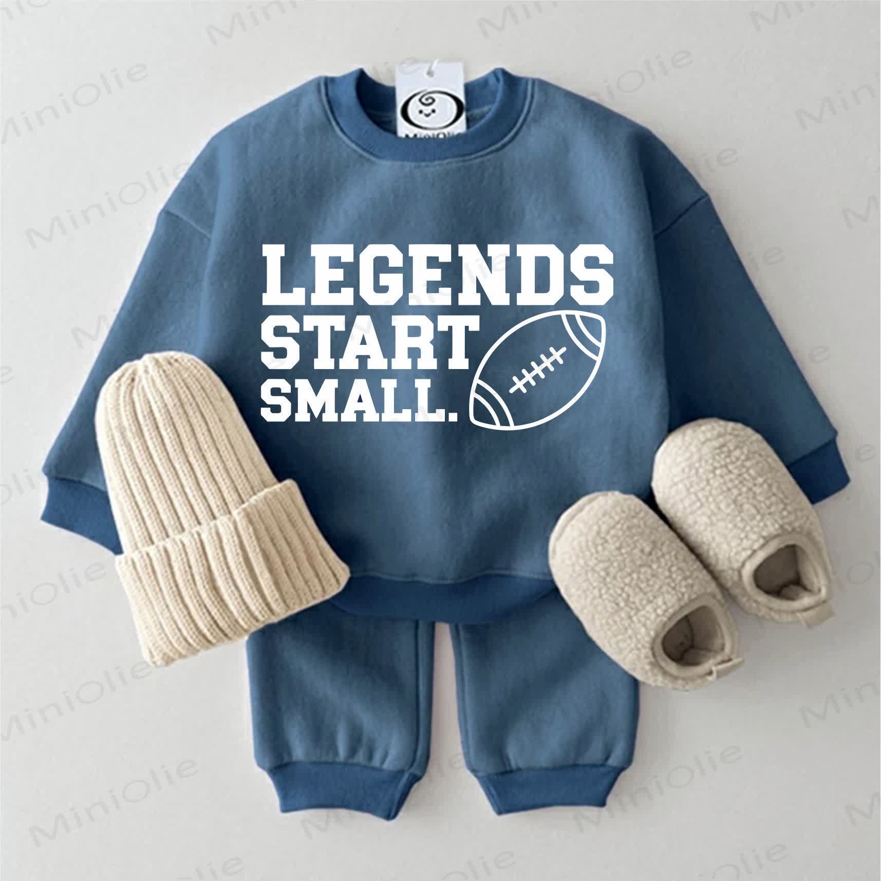 LEGENDS START SMALL. Baby Sweatshirt 2-piece Blue Set - Blue - 2-3T - image 1