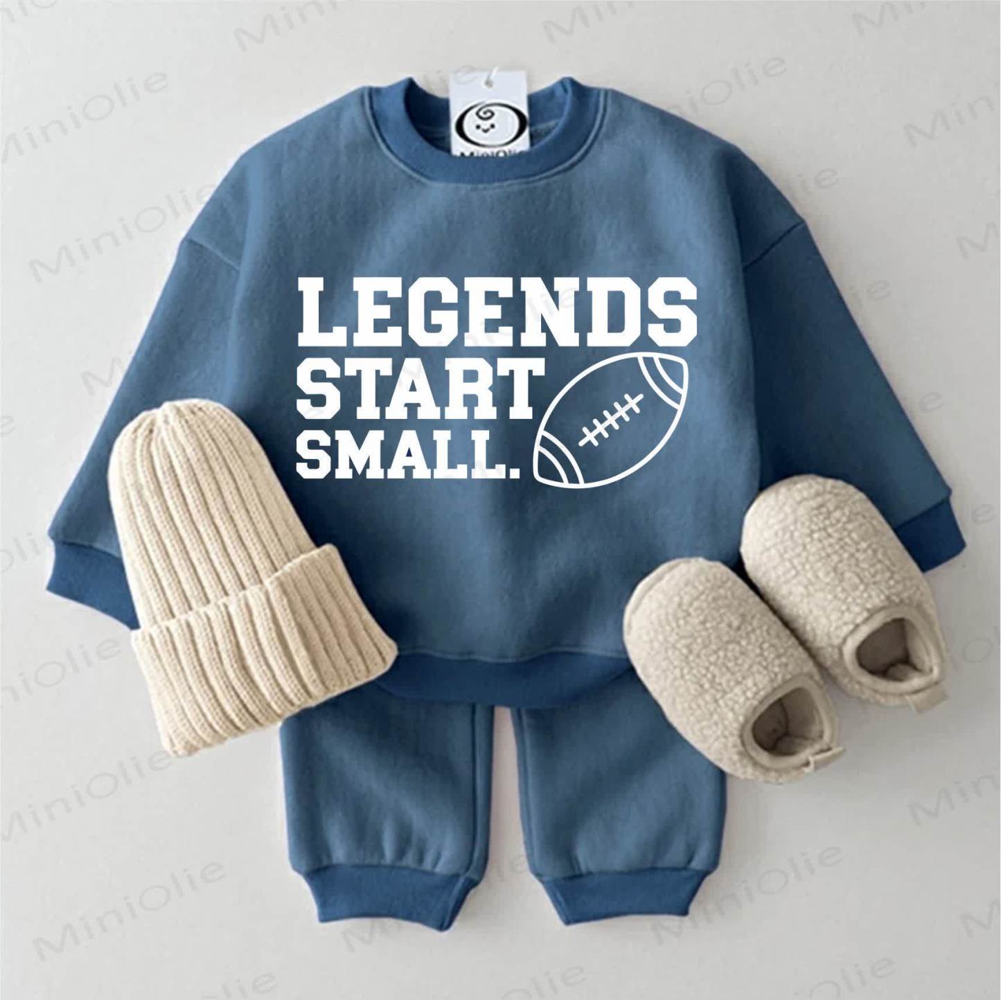 LEGENDS START SMALL. Baby Sweatshirt 2-piece Blue Set - Blue - 2-3T - image 1