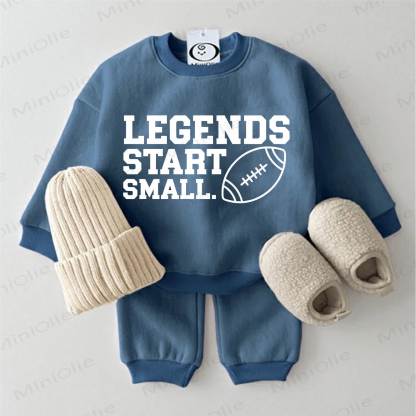 LEGENDS START SMALL. Baby Sweatshirt 2-piece Blue Set - Blue - 2-3T - image 1