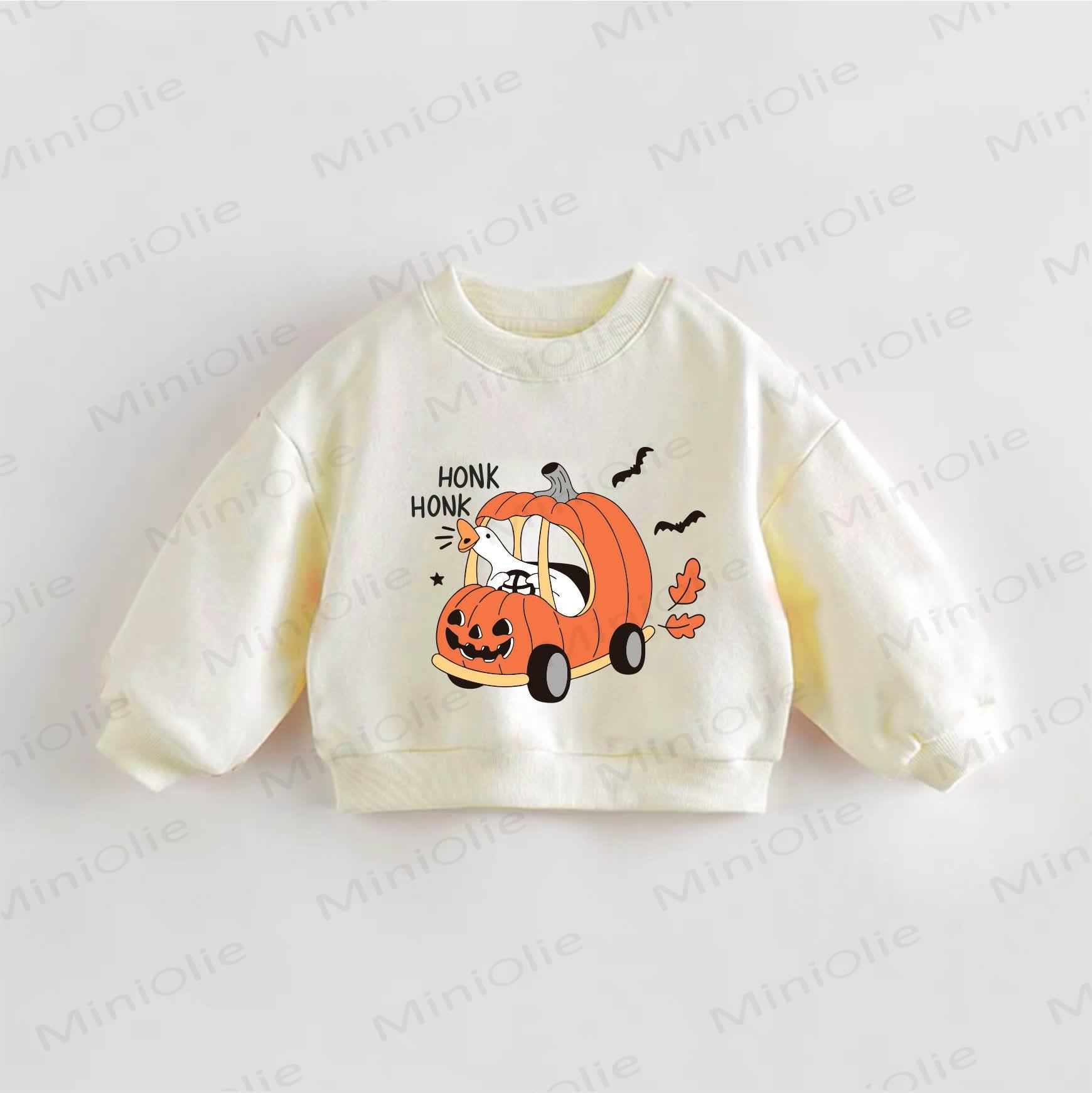 HONK HONK Baby Toddler Cream Sweatshirt - Cream - 3-5T - image 1