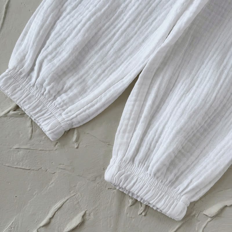 Baby Toddler White Moon Patch Crinkled Top and Pants Set - image 7