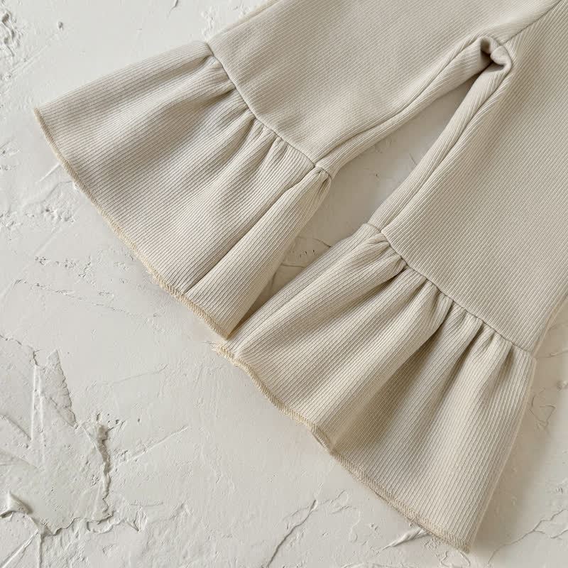 Baby Beige Vintage Lace Collar Top and Pants Set - image 7