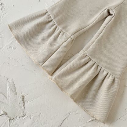 Baby Beige Vintage Lace Collar Top and Pants Set - image 7