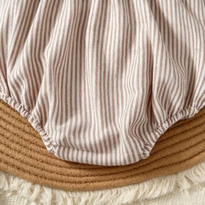 Baby Football Stripe Ruffle Collar Bodysuit - image 7