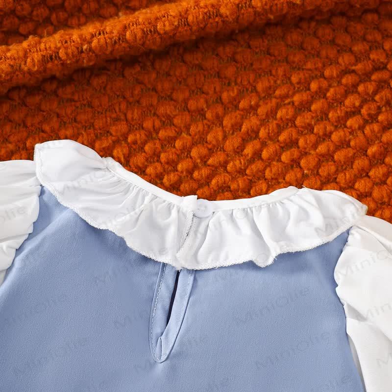 Baby Turkey Blue Ruffle Collar Bodysuit - image 4