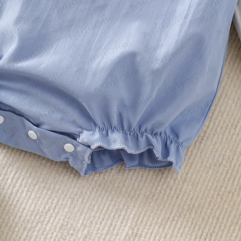 Baby Turkey Blue Ruffle Collar Bodysuit - image 7