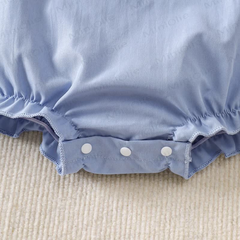 Baby Turkey Blue Ruffle Collar Bodysuit - image 8
