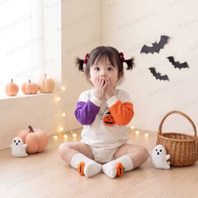Baby Pumpkin Colorblock Halloween Bodysuit - image 3