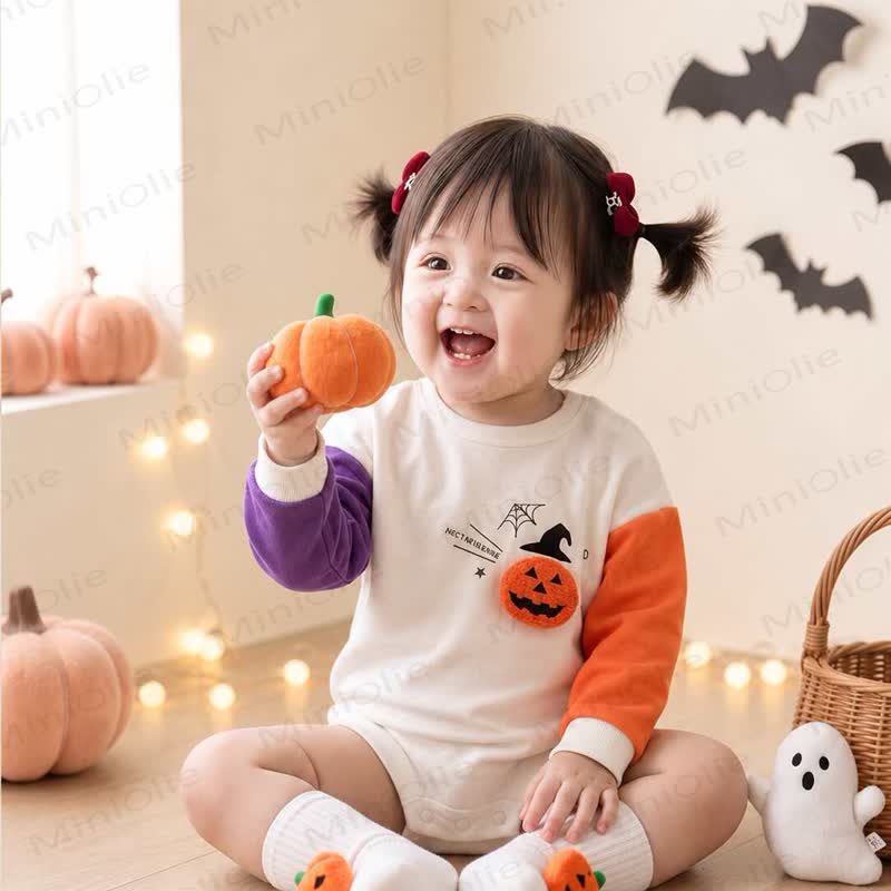 Baby Pumpkin Colorblock Halloween Bodysuit - image 6